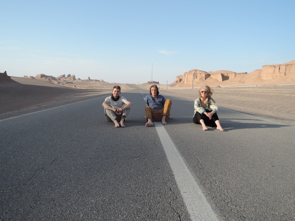 On the road in the Dasht-e-Lut