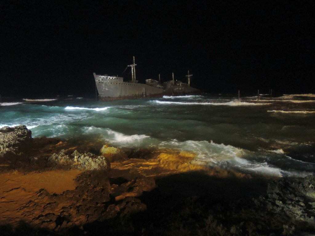 Greek ship wreckage on Kish