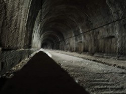 Into the dark - the tunnel in Gagra