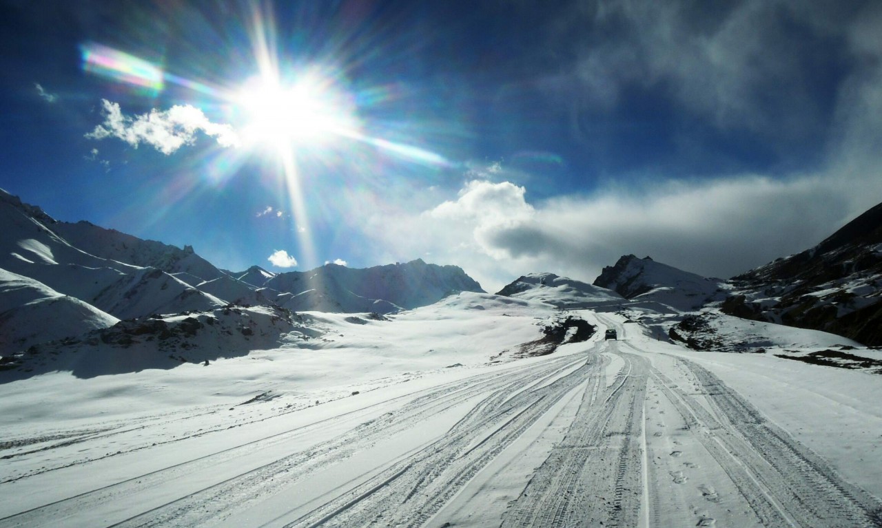 Snow on the Pamir Highway