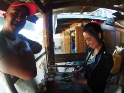 Beetle nut seller in Myanmar