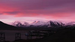 Sunrise in Adventdalen, Svalbard