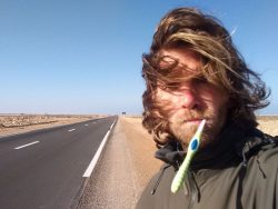 On the road in Western Sahara